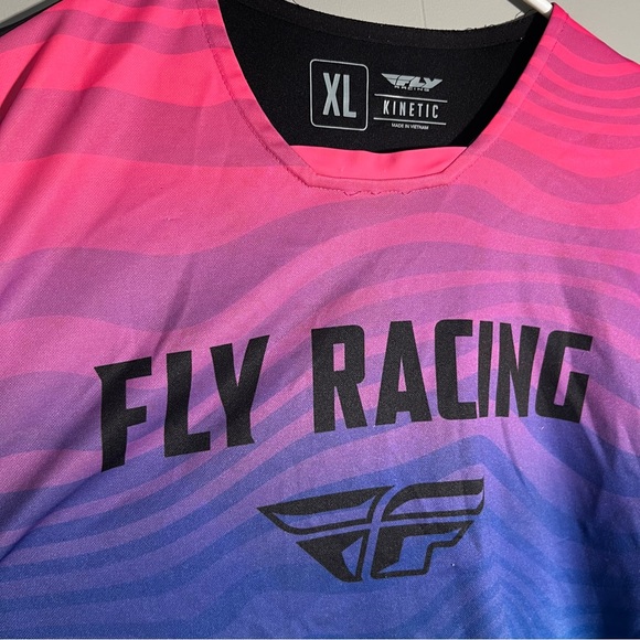 Fly Racing Kinetic Motocross Jersey & Pants Set – Pink/Blue/Black – XL / 38 - Picture 5 of 10